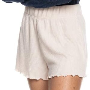 ROXY Ivory Cozy Day Rib Knit Lounge Shorts